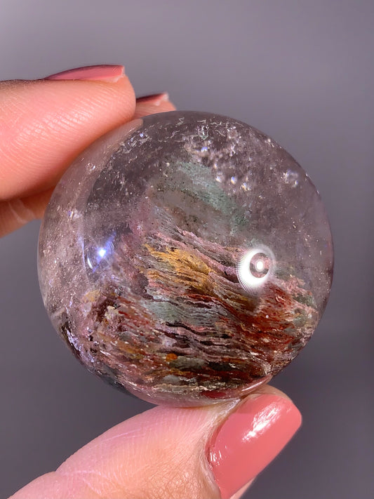 Colorful Layered Garden Quartz Sphere – Zambia Collector Specimen