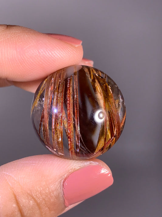 High-Quality Tourmaline Included Quartz Sphere – Madagascar Collector Specimen