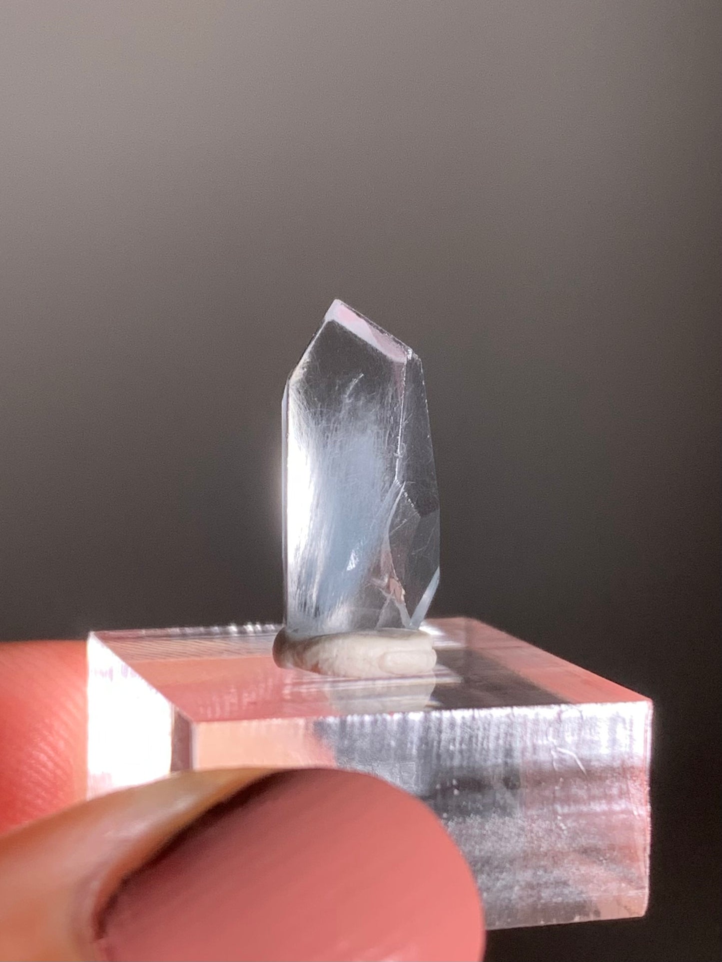 Blue Amphibole Quartz Polished Tower