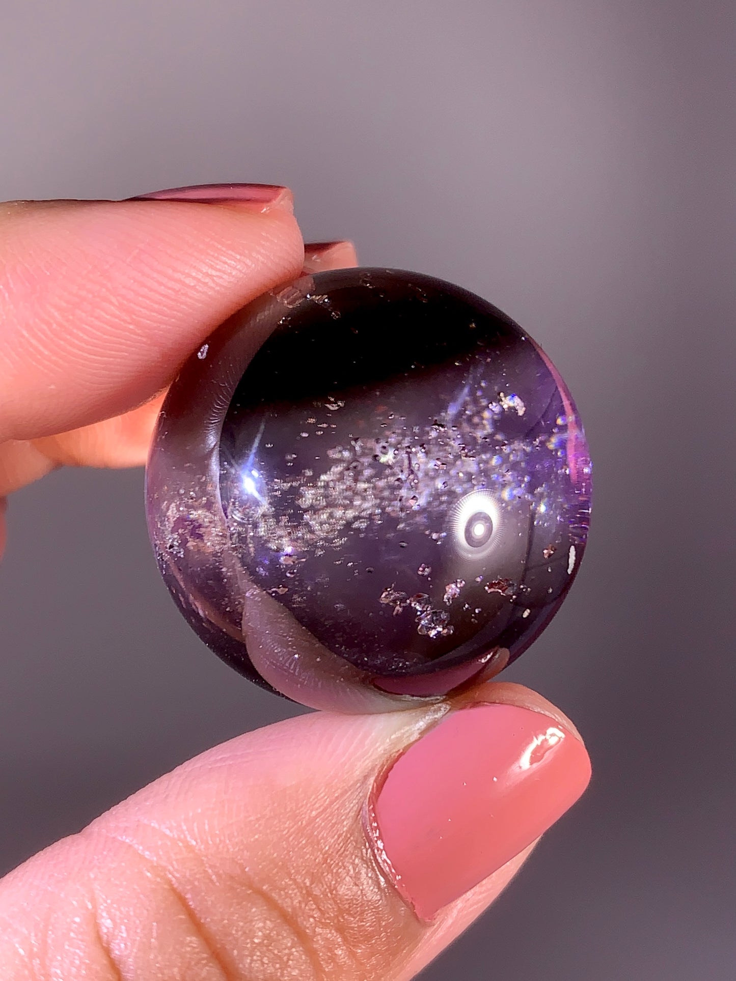 Collector's Piece Smoky Quartz & Amethyst Sphere with Negative Quartz-in-Quartz from Madagascar