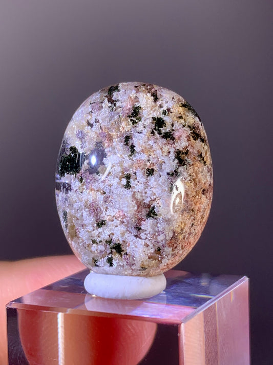 High-Quality Unique Color Combination Garden Quartz Cabochon from Brazil