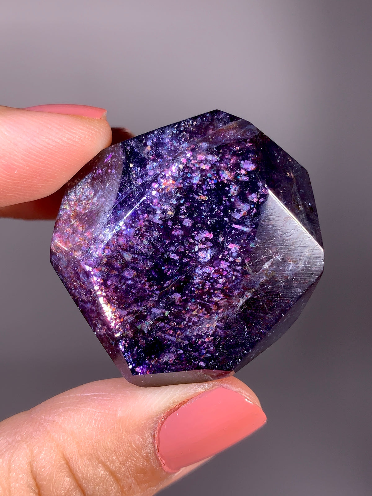 High-Grade Galaxy Iolite & Sunstone Bloodshot Freeform from Tanzania