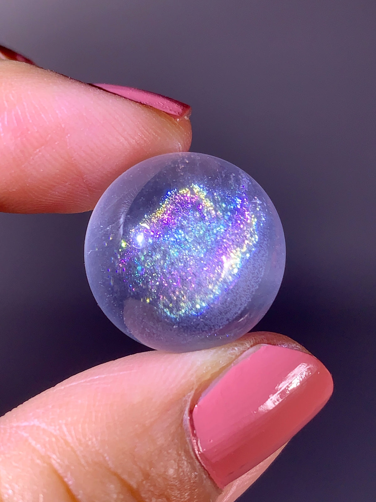 High-Quality Rainbow Mica Inclusion Quartz Sphere | Mozambique Collector Specimen