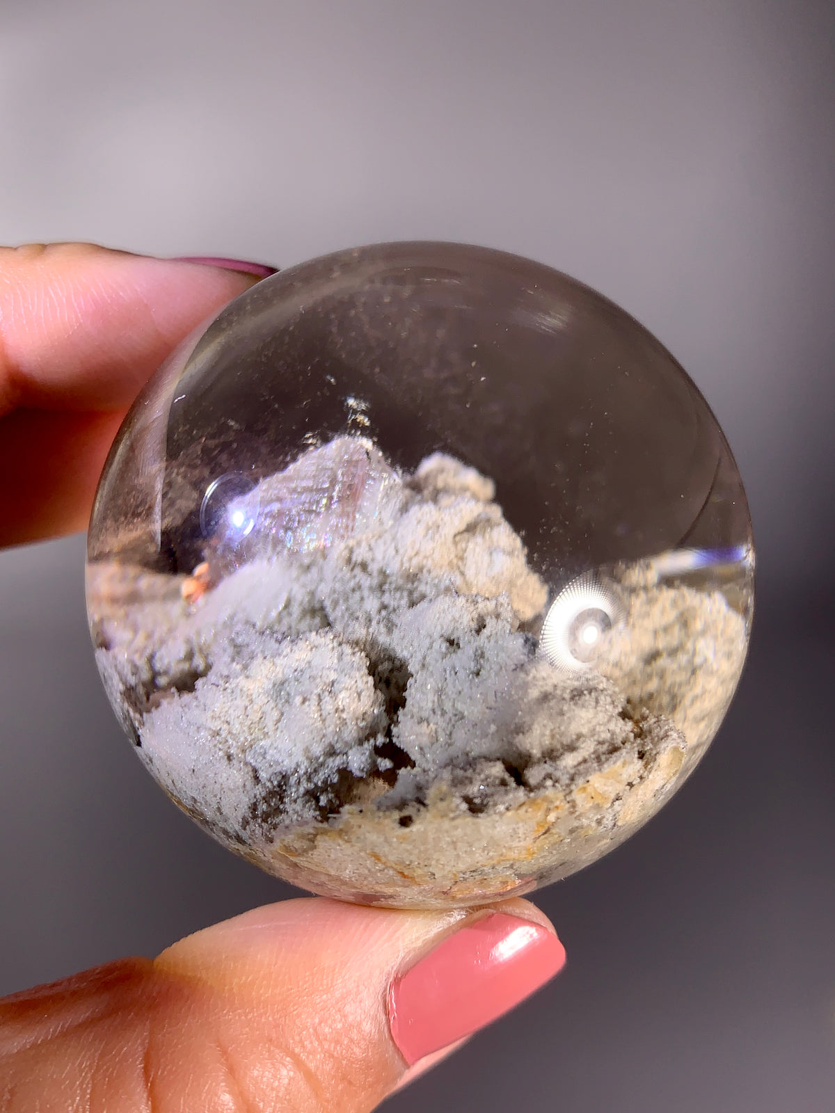 Collector’s Grade Large Rare Cream Garden Quartz with Quartz-in-Quartz & Natural Rainbow | Brazil