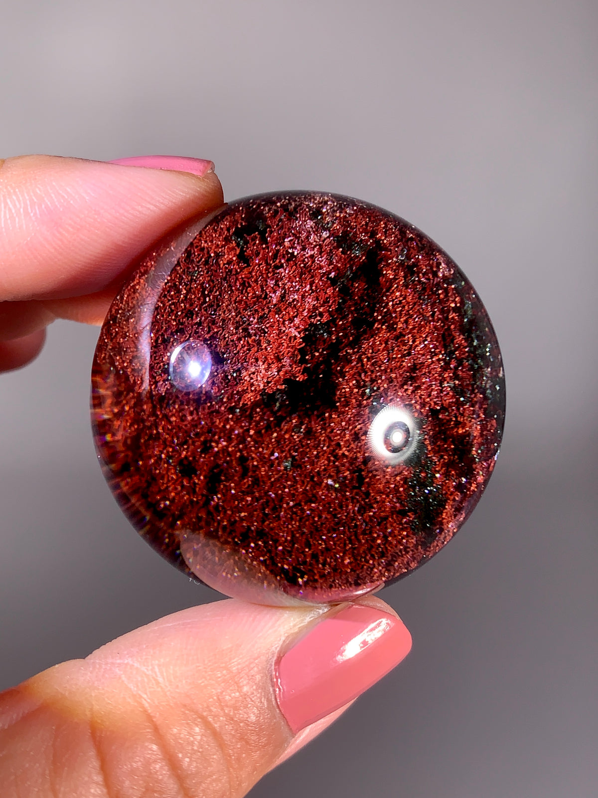 Collector’s Grade Large Red Four Seasons Garden Quartz Sphere | Rare Brazilian Specimen