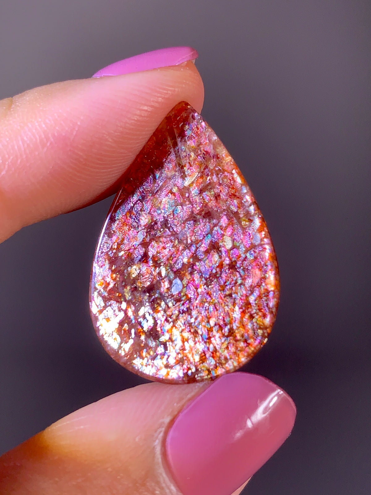 High-Quality Natural Sunstone Teardrop | Tanzania