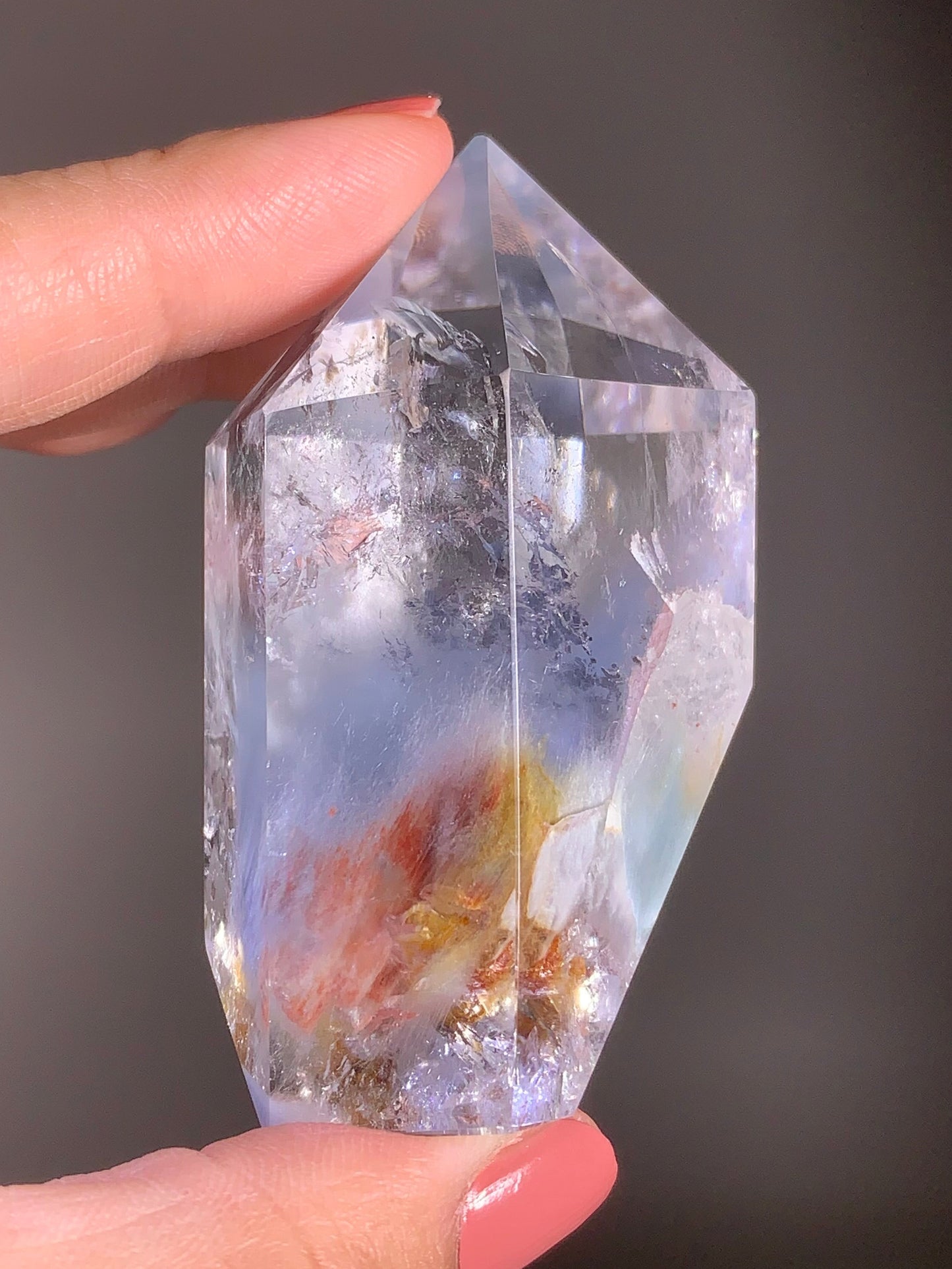 Rare Large Brazilian Blue Amphibole with Manifestations Tower – Polished Collector’s Piece