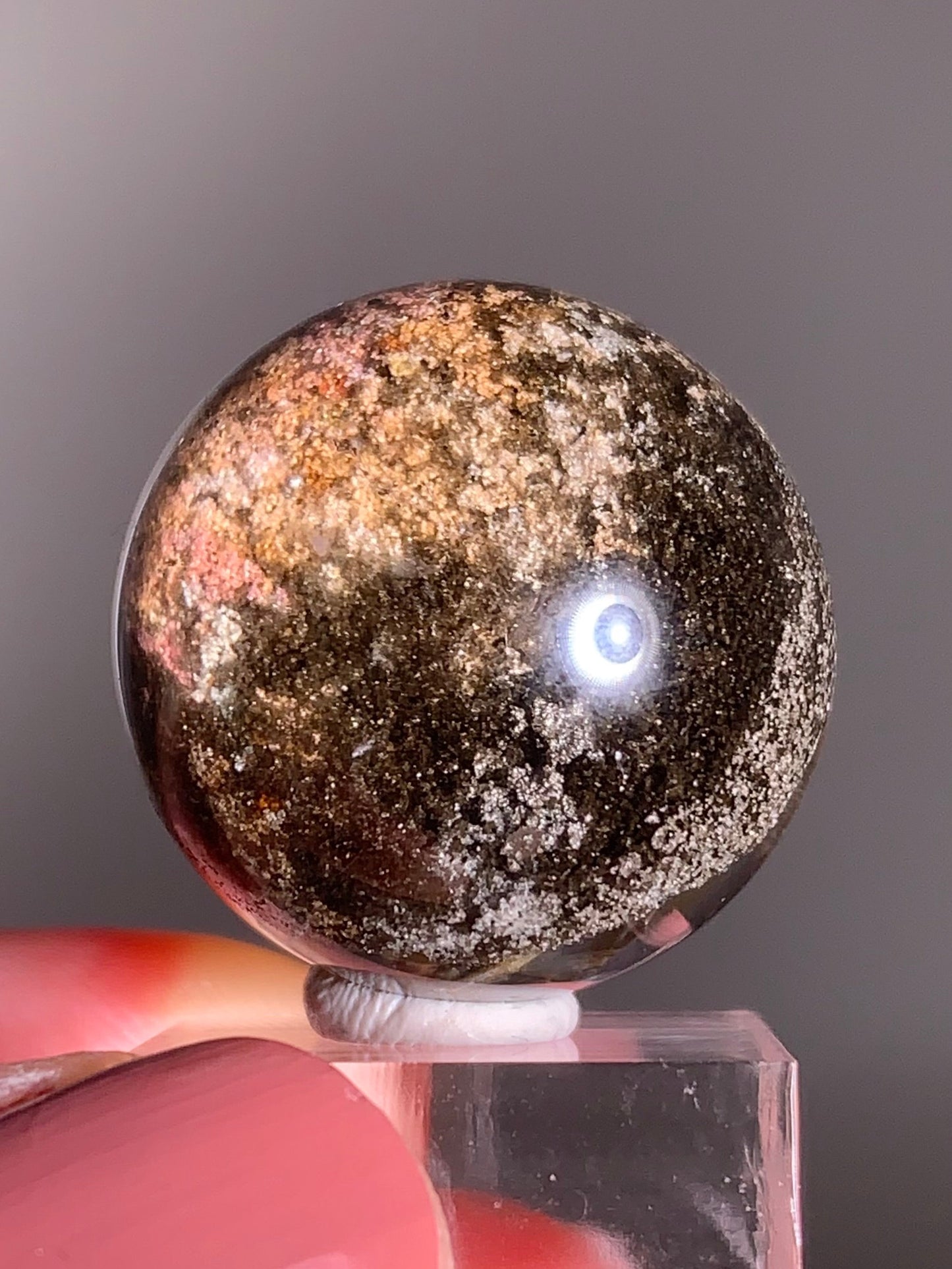 Coloful Garden Quartz with Manifestation (Quartz-in-Quartz) Sphere