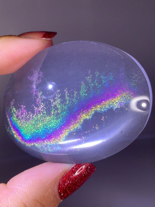 Top-Quality Rainbow Mica Inclusion Quartz Polished | Mozambique Collector Specimen
