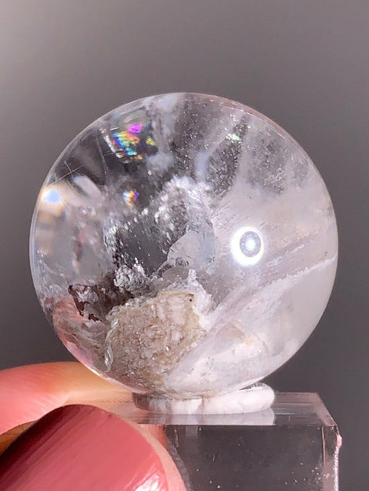 Manifestation (Quartz-in-Quartz) in Clear Quartz Sphere