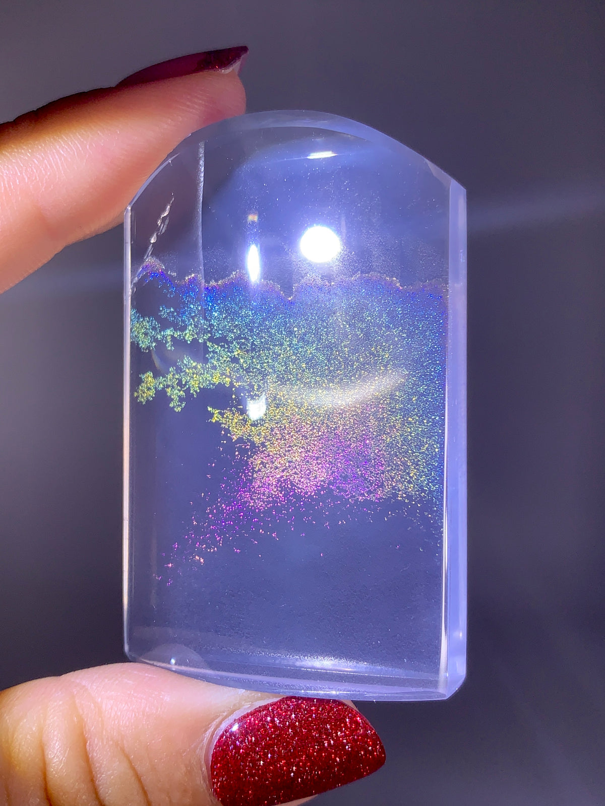 High-Quality Rainbow Mica Inclusion Quartz Polished | Mozambique Collector Specimen