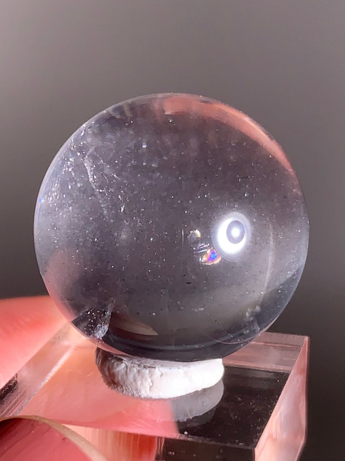 Rare Natural Blue Shiny Sandstone Sphere from Madagascar