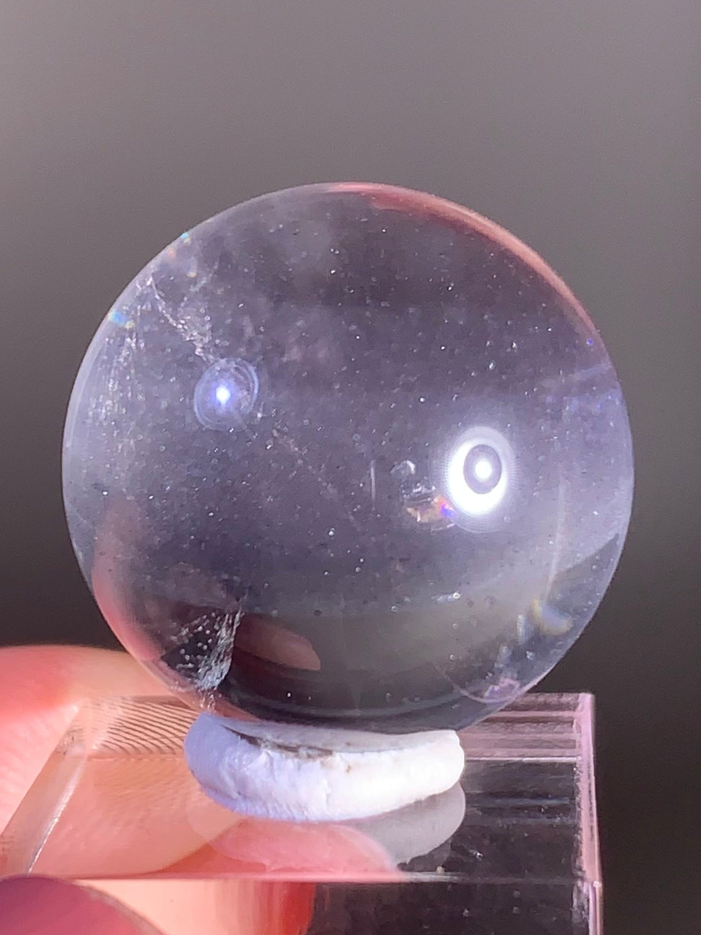 Rare Natural Blue Shiny Sandstone Sphere from Madagascar