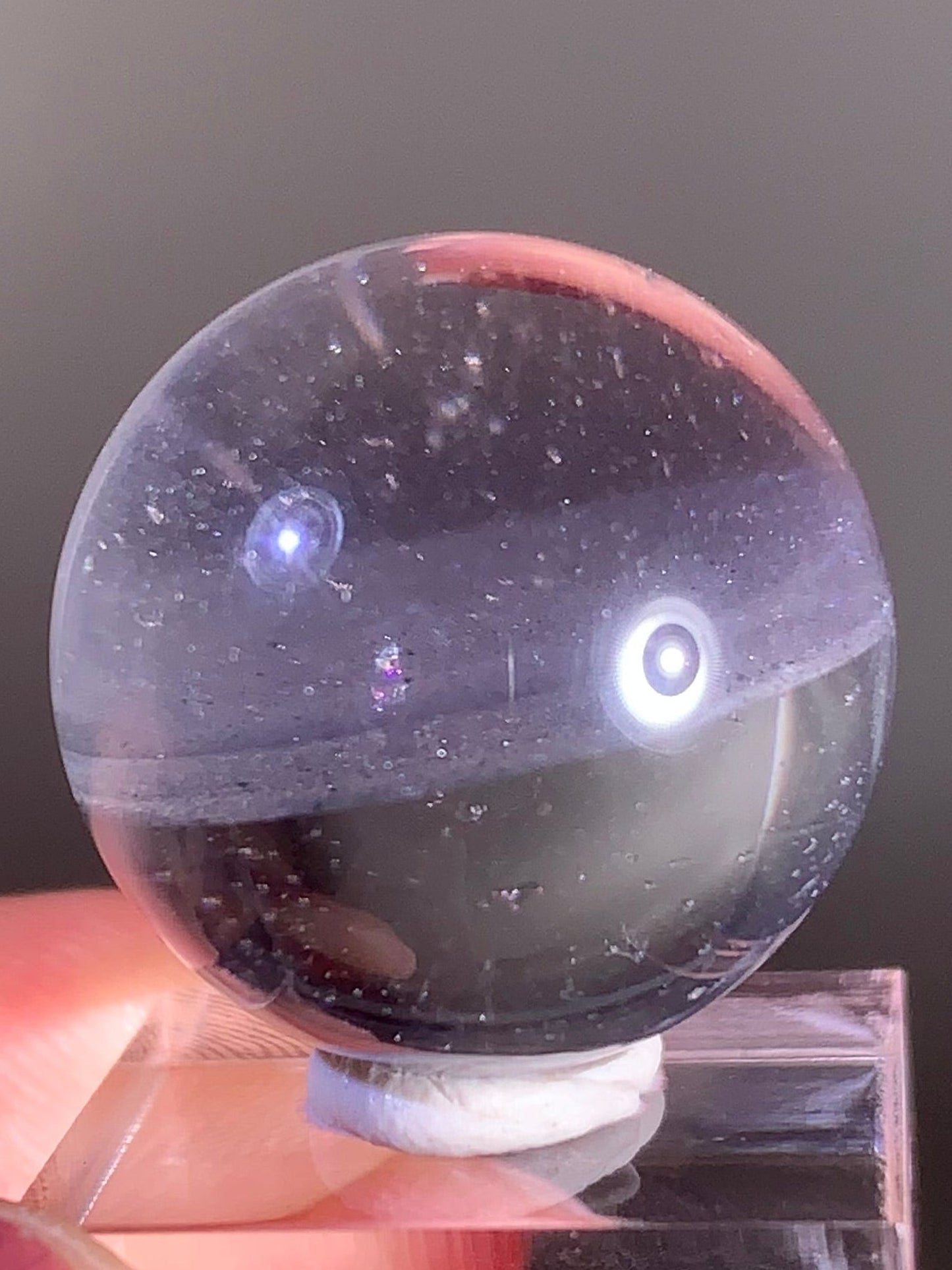 Rare Natural Blue Shiny Sandstone Sphere from Madagascar