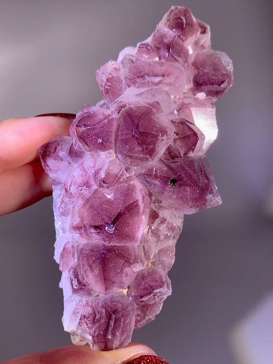 Rare Collector’s Piece Sparkling Pink Hematite & Epidote Inclusion Sichuan Garden Quartz Mineral Specimen