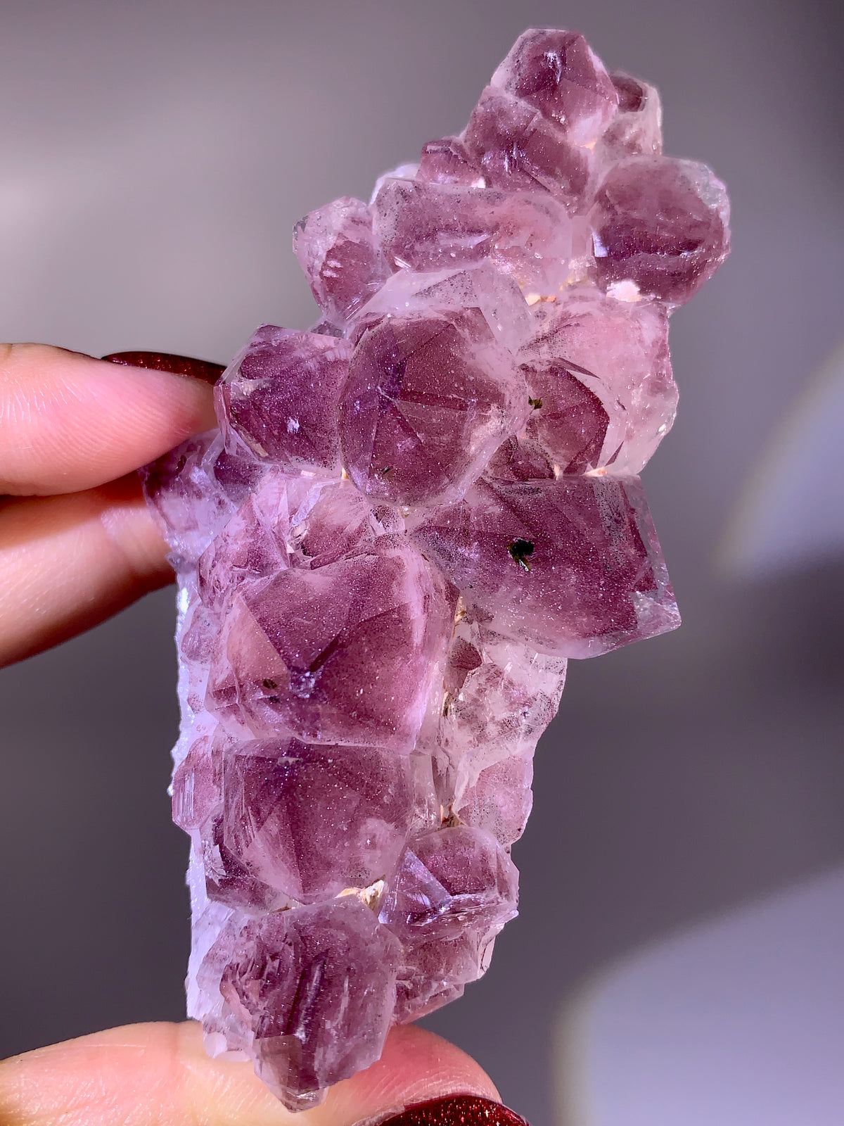 Rare Collector’s Piece Sparkling Pink Hematite & Epidote Inclusion Sichuan Garden Quartz Mineral Specimen
