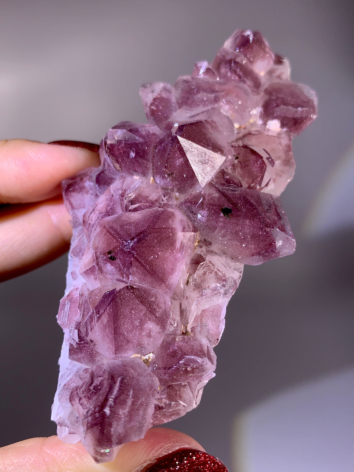 Rare Collector’s Piece Sparkling Pink Hematite & Epidote Inclusion Sichuan Garden Quartz Mineral Specimen