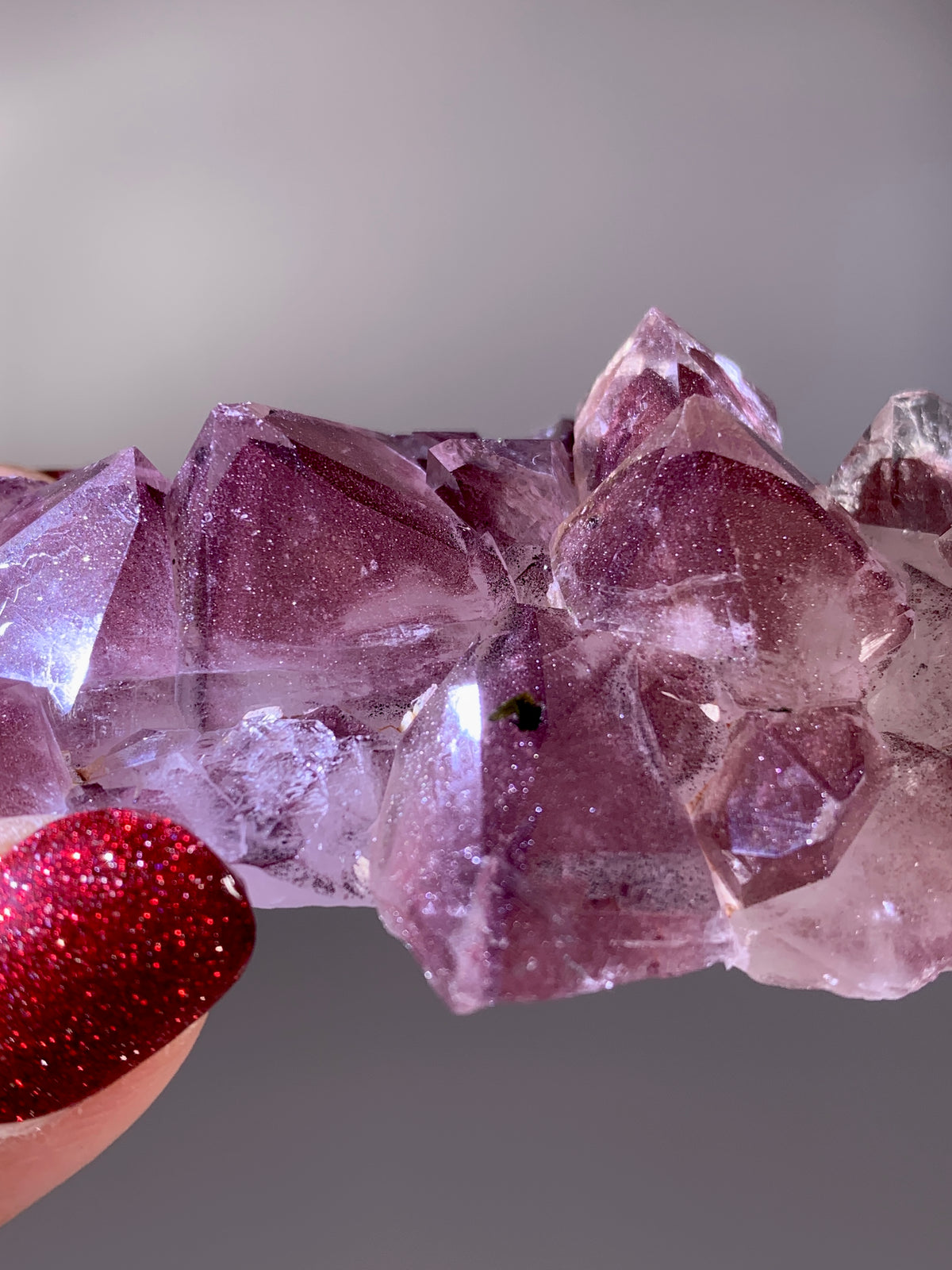 Rare Collector’s Piece Sparkling Pink Hematite & Epidote Inclusion Sichuan Garden Quartz Mineral Specimen