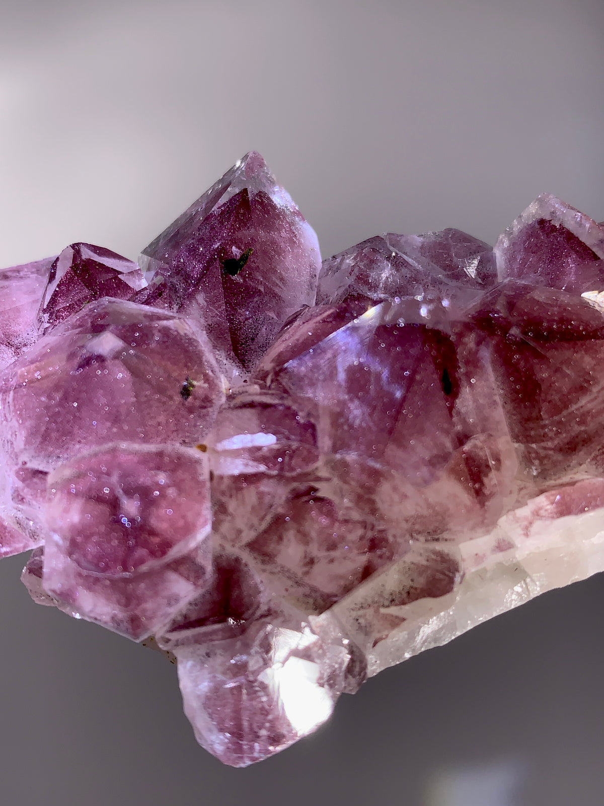 Rare Collector’s Piece Sparkling Pink Hematite & Epidote Inclusion Sichuan Garden Quartz Mineral Specimen
