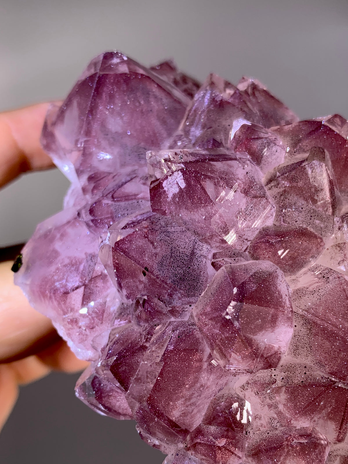 Rare Collector’s Piece Sparkling Pink Hematite & Epidote Inclusion Sichuan Garden Quartz Mineral Specimen