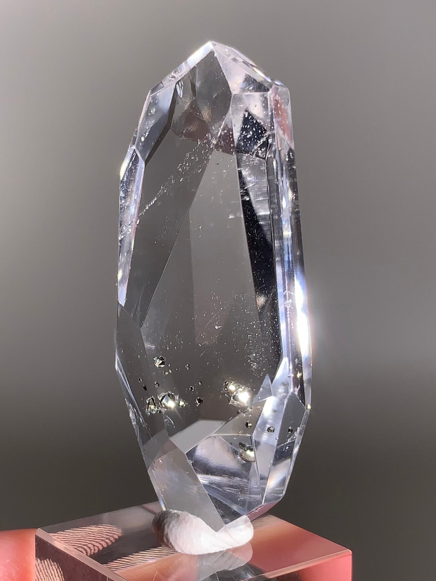 High-Quality Pyrite Included Quartz Polished Freeform