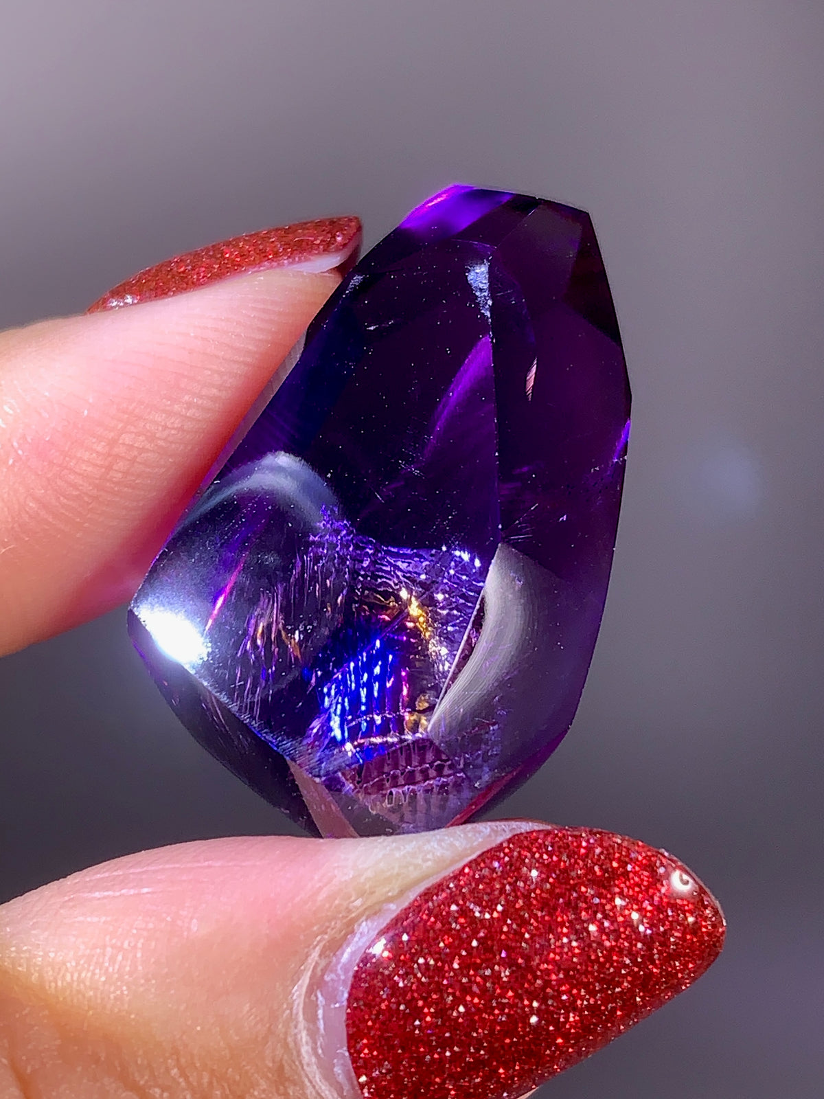 High-Quality Natural Rainbow & God's Fingerprint Amethyst Freeform | Brazil