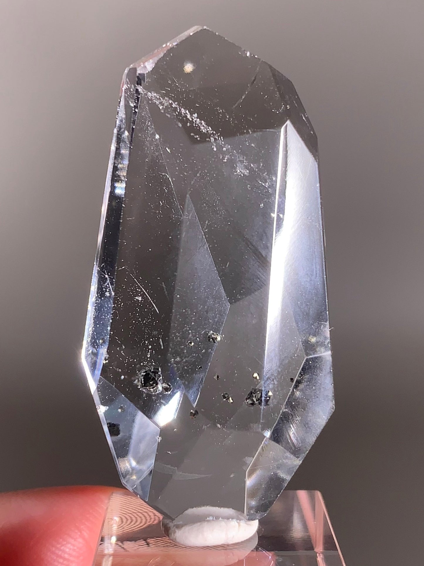 High-Quality Pyrite Included Quartz Polished Freeform