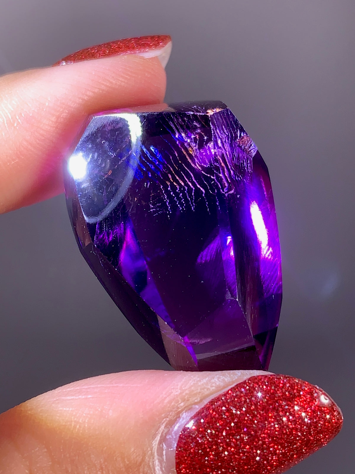 High-Quality Natural Rainbow & God's Fingerprint Amethyst Freeform | Brazil