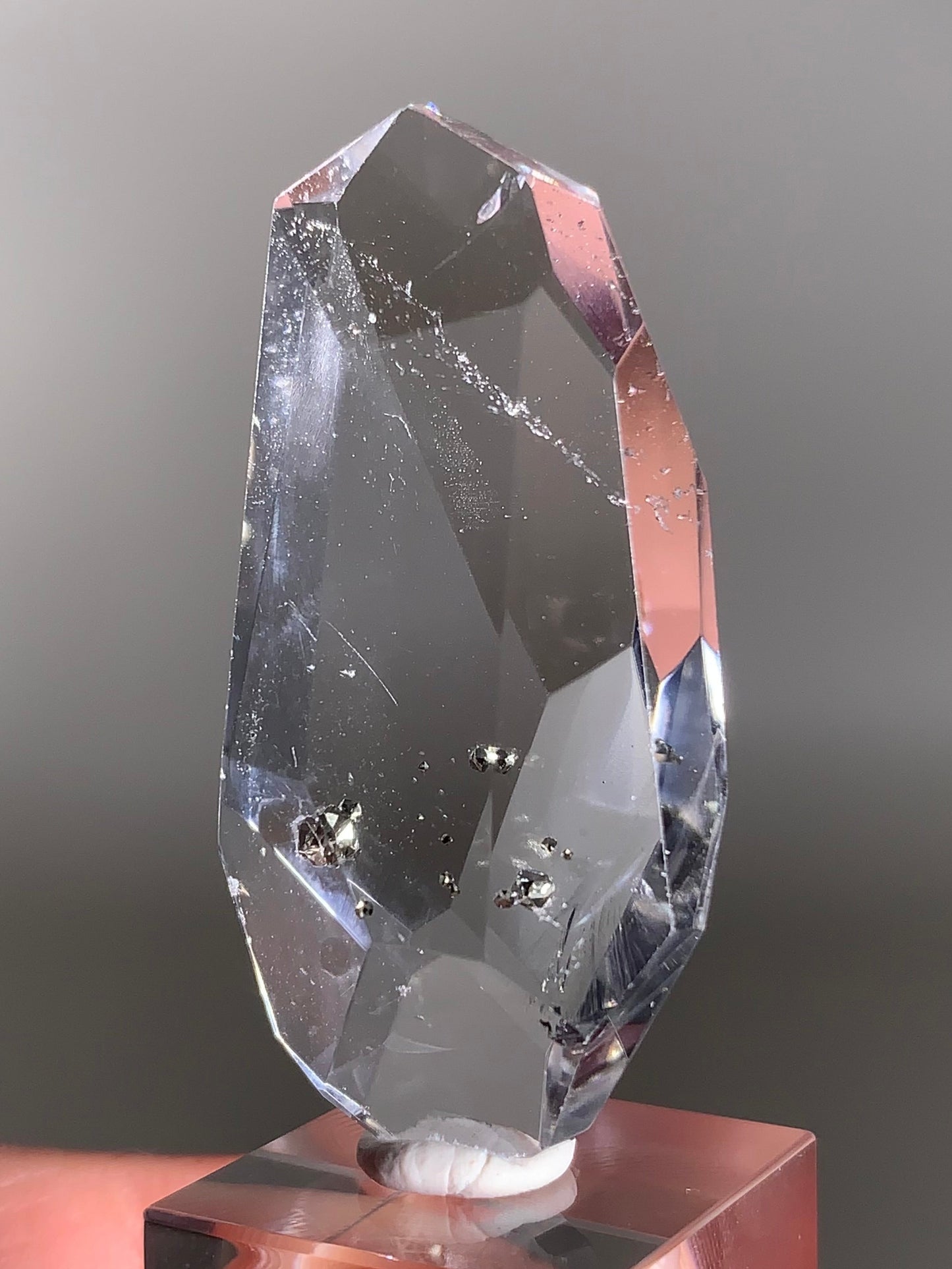 High-Quality Pyrite Included Quartz Polished Freeform