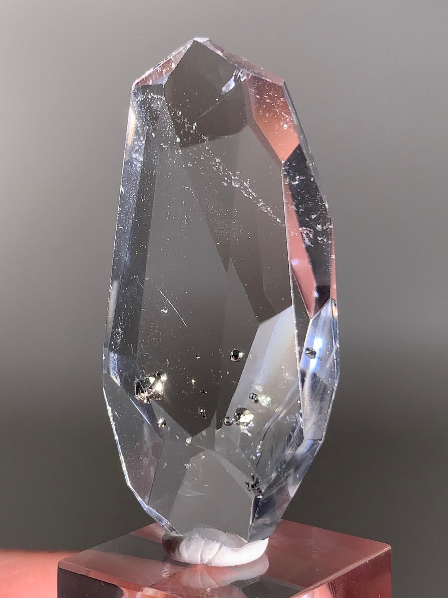 High-Quality Pyrite Included Quartz Polished Freeform