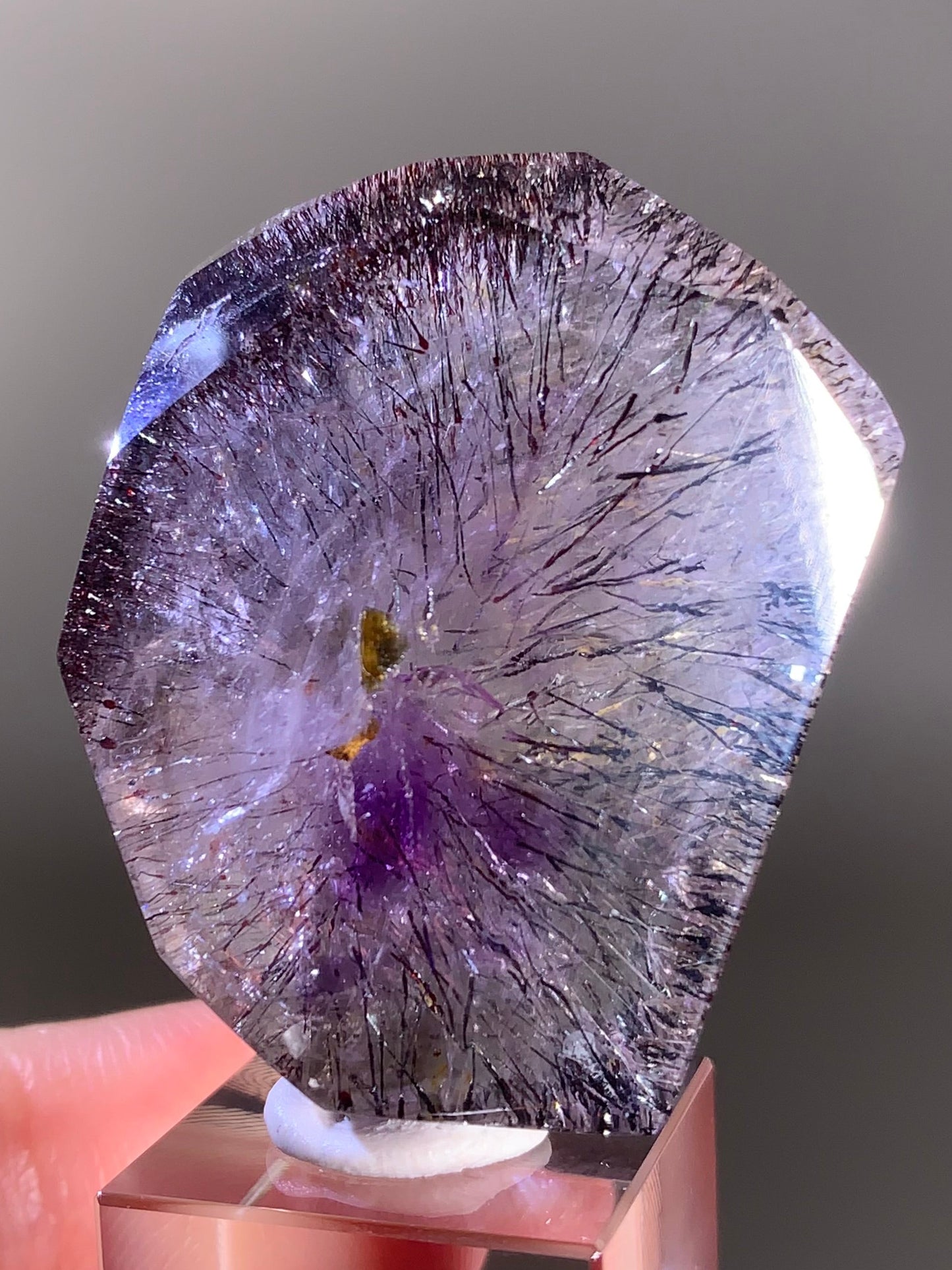 High-Grade Super Seven Crystal Polished Freeform — Madagascar