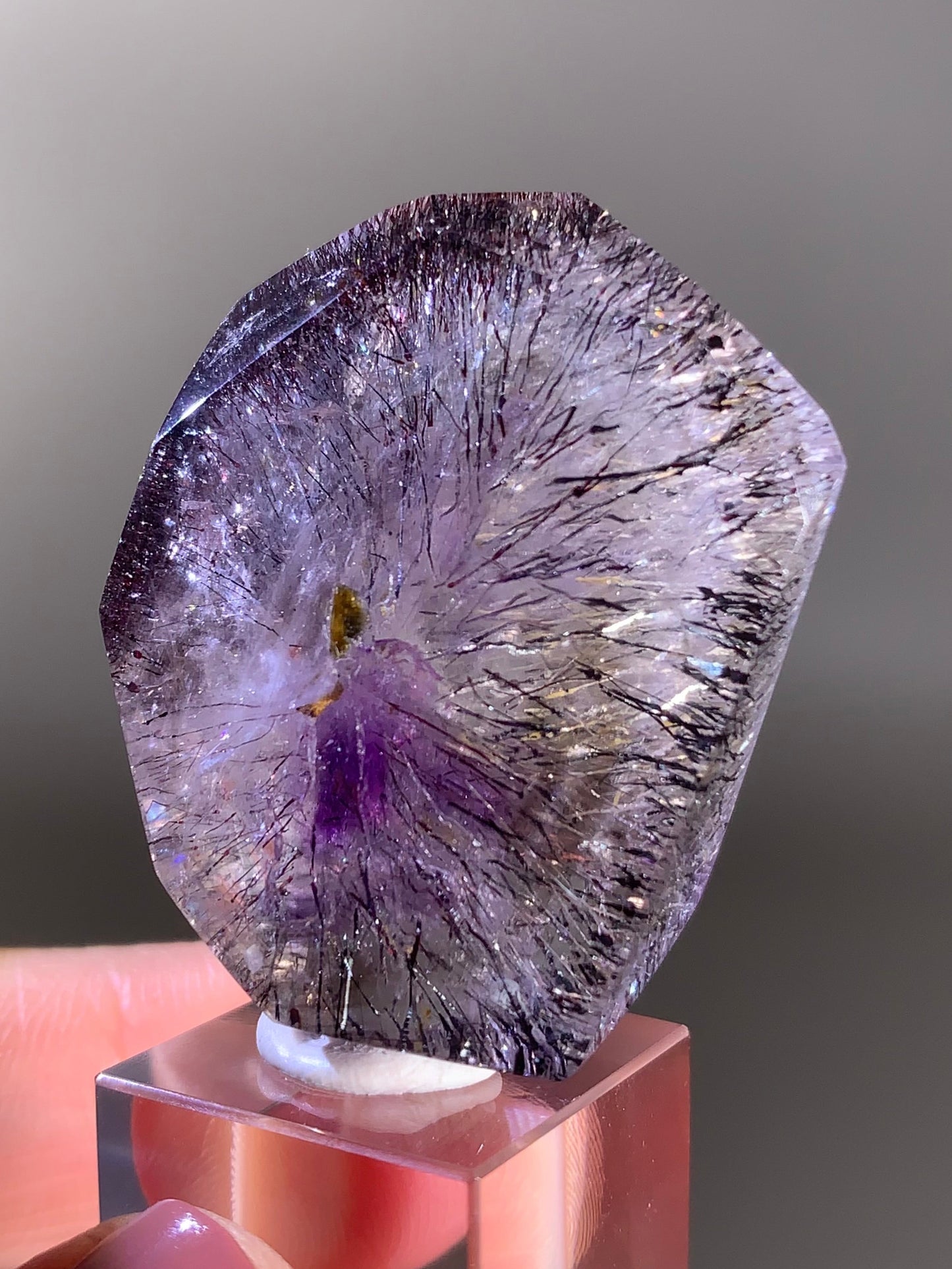 High-Grade Super Seven Crystal Polished Freeform — Madagascar