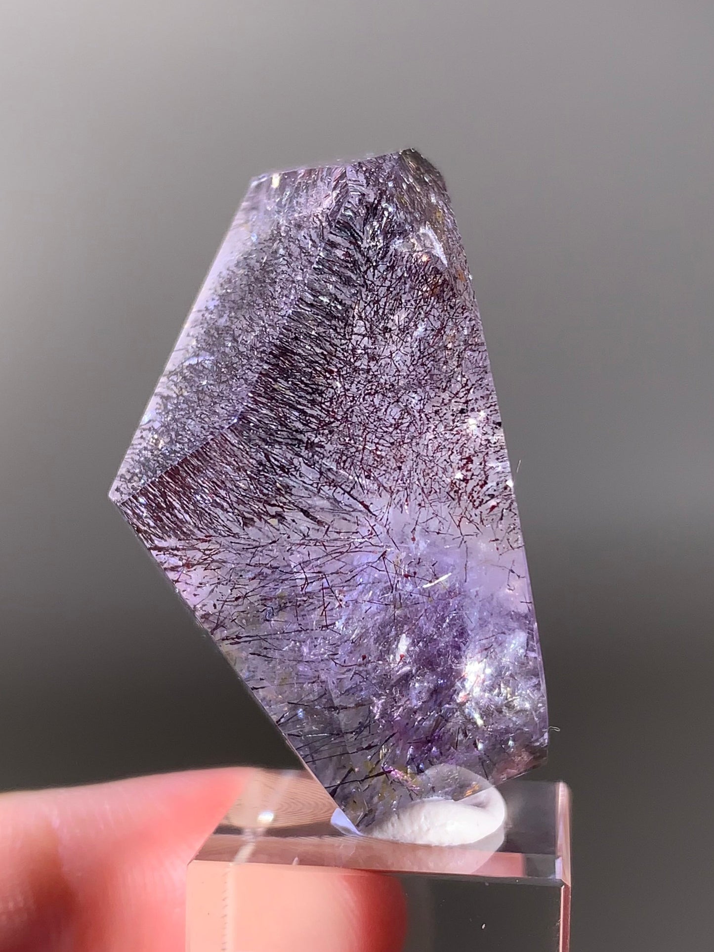 High-Grade Super Seven Crystal Polished Freeform — Madagascar