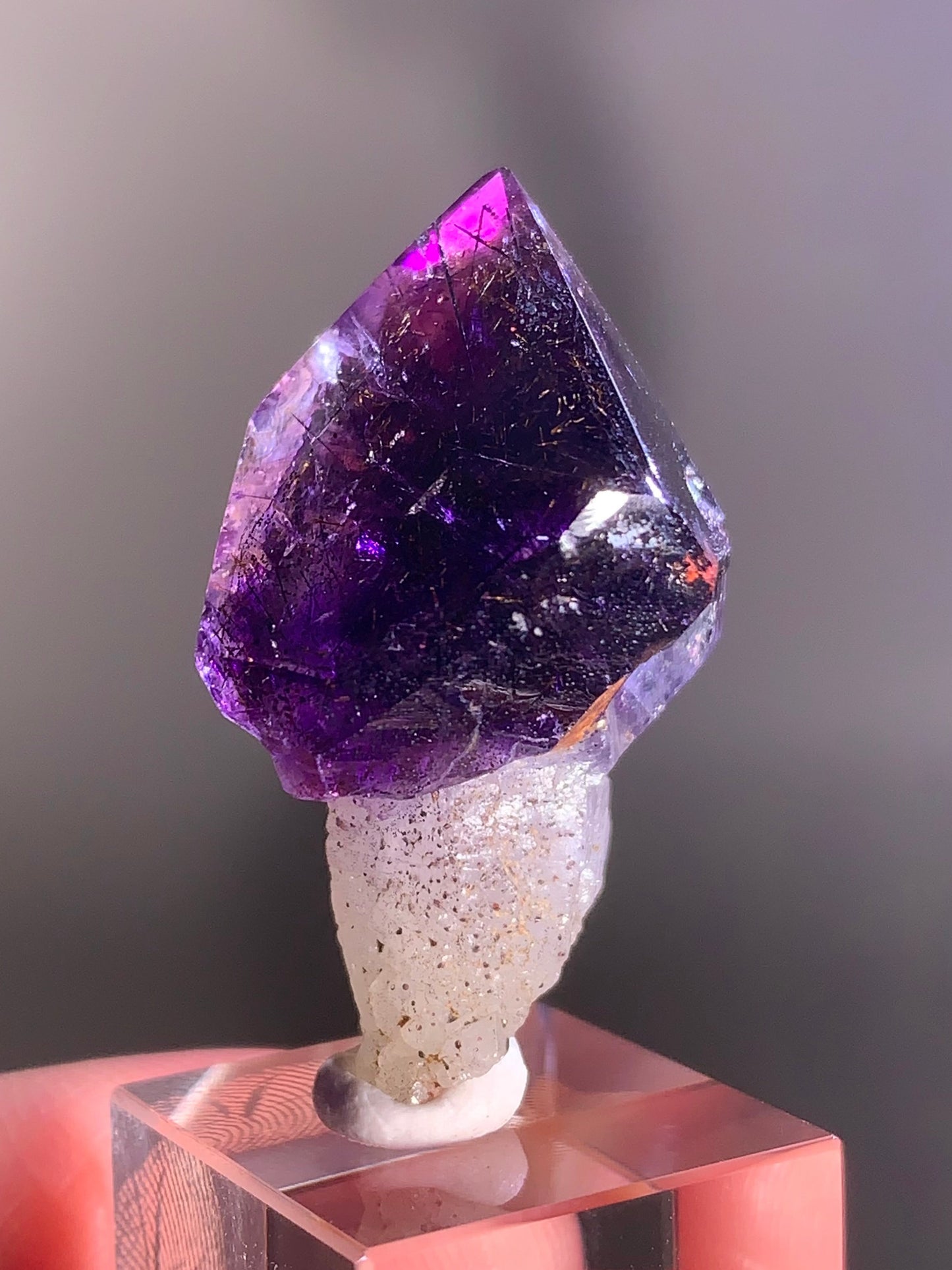 High-Quality Super Seven Scepter Specimen Semi-Polished from Madagascar