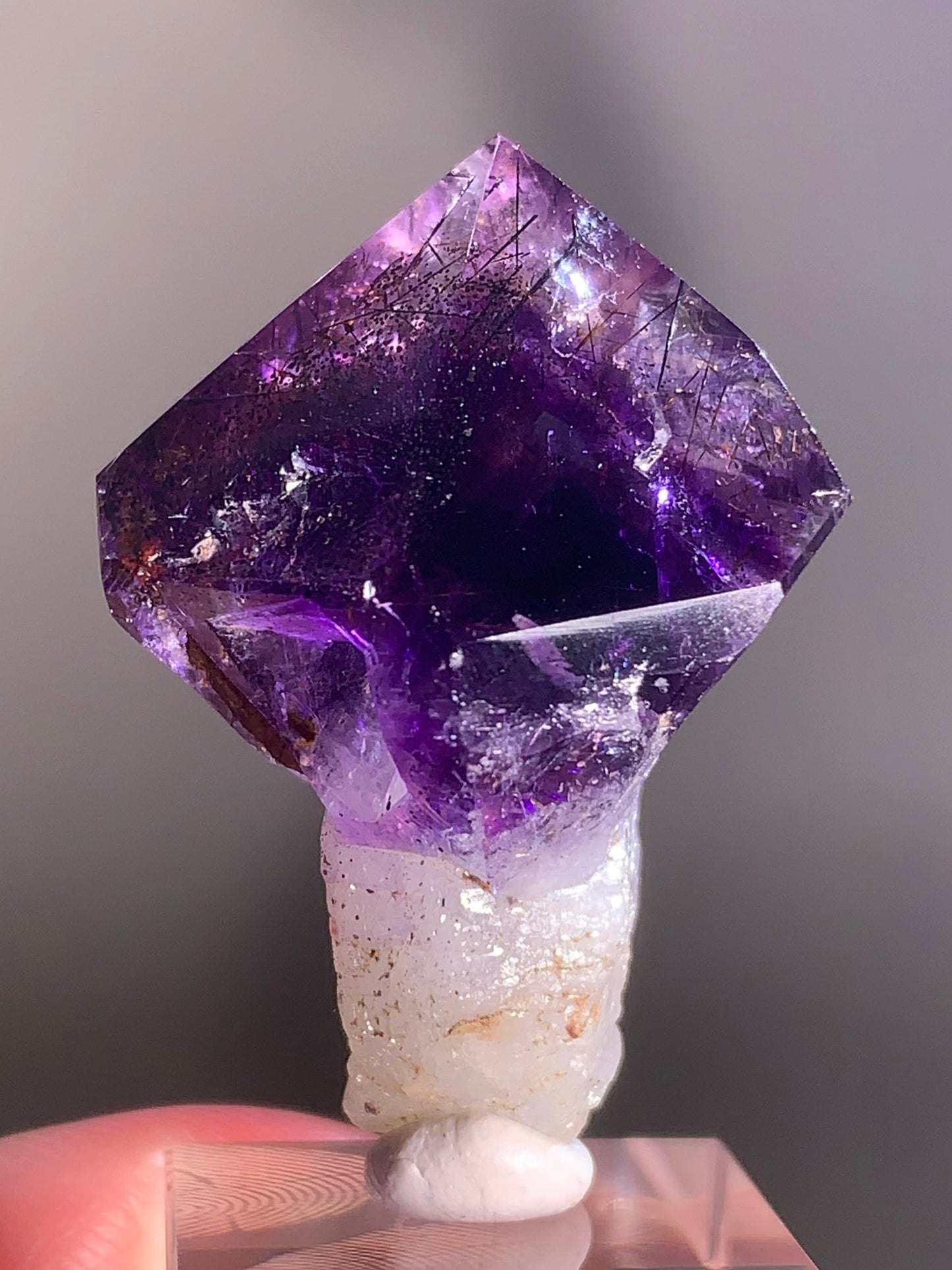High-Quality Super Seven Scepter Specimen Semi-Polished from Madagascar