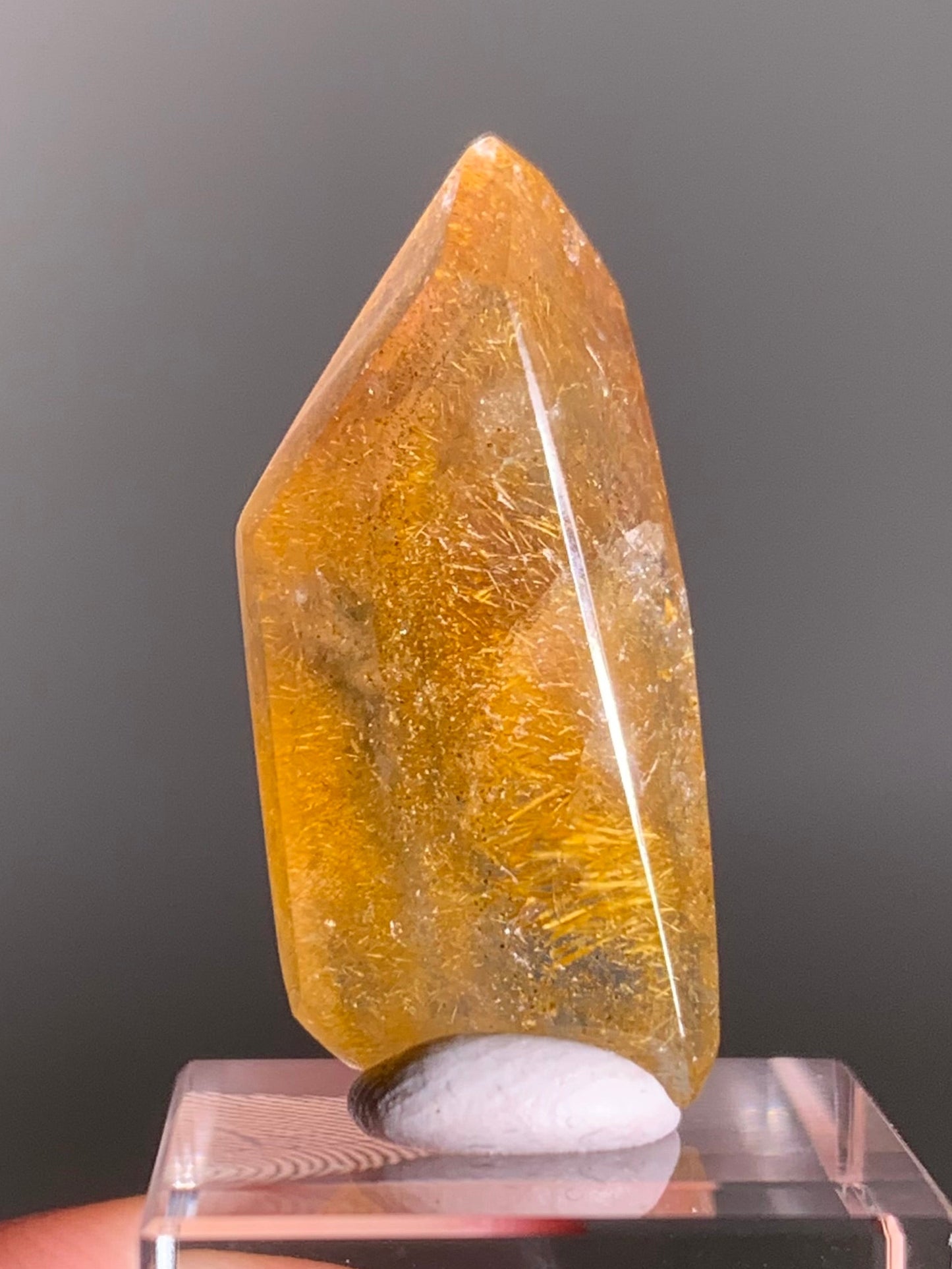 Collector’s Piece Extremely Rare Gold Super Seven Polished Freeform from Madagascar