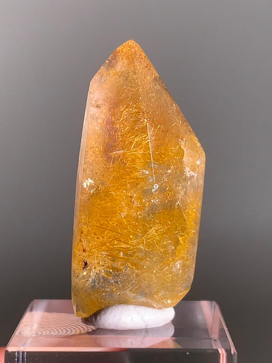 Collector’s Piece Extremely Rare Gold Super Seven Polished Freeform from Madagascar