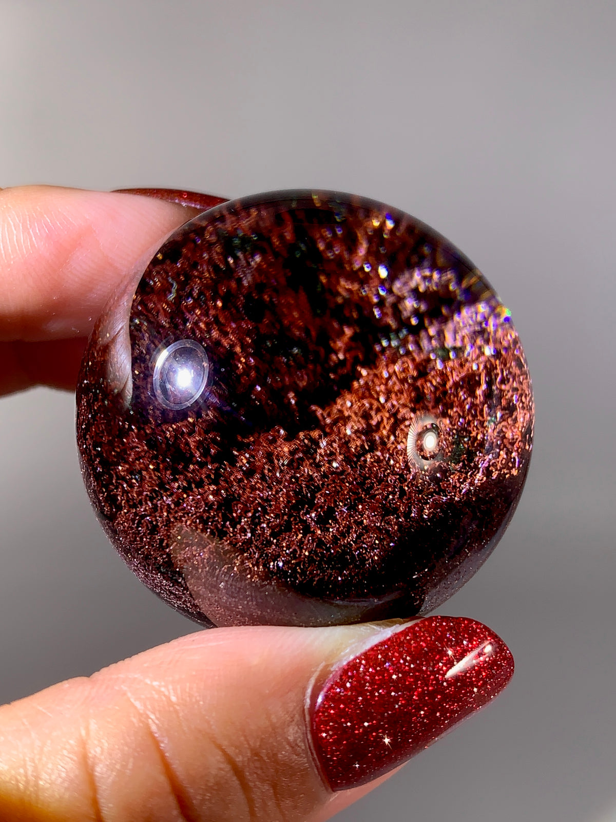 Collector’s Grade Large Red Four Seasons Garden Quartz Sphere | Rare Brazilian Specimen