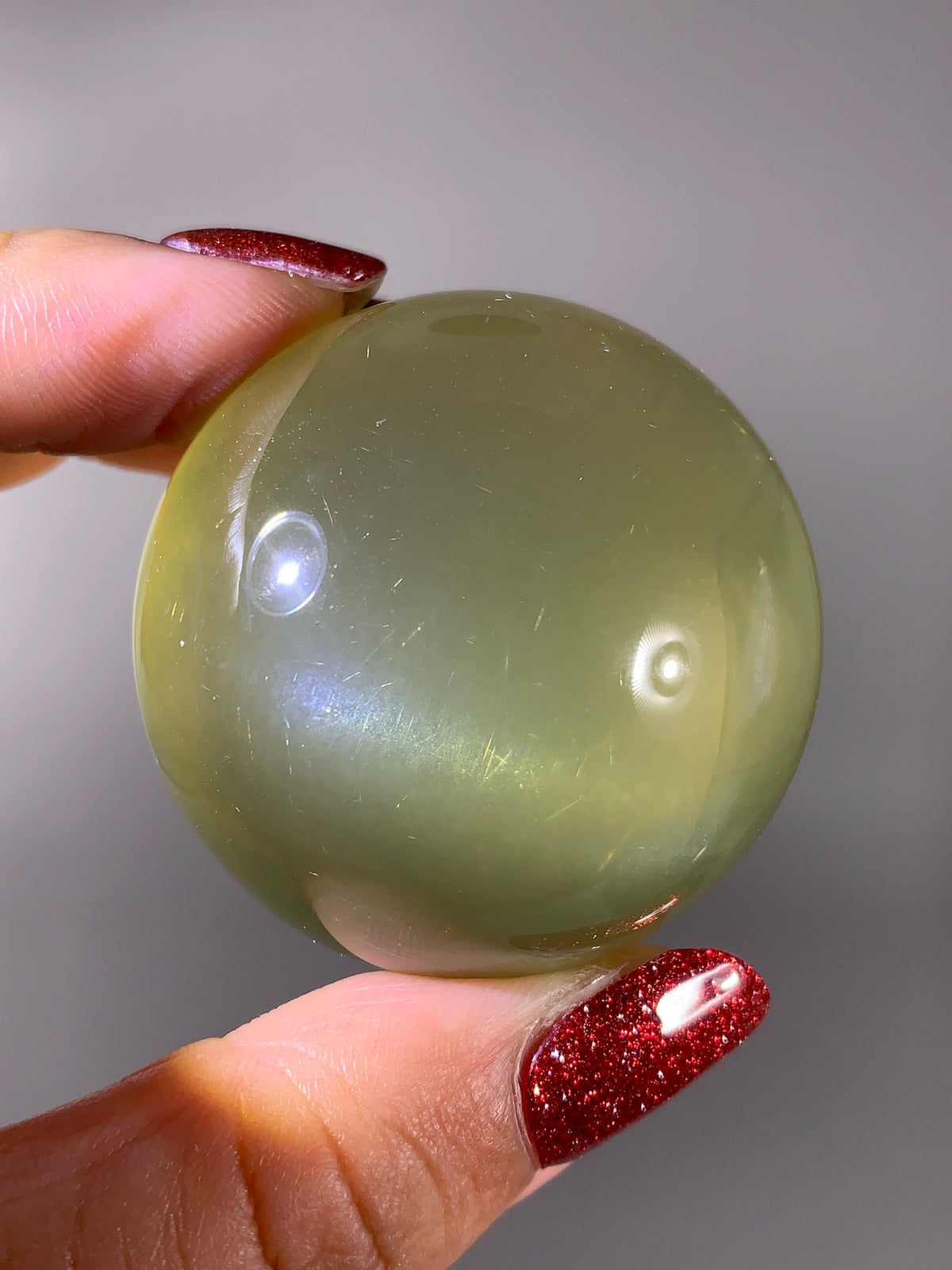 Collector-Grade Natural Citrine Sphere with Dancing Rutile & Sparkling Mica Inclusions | Mozambique Quartz