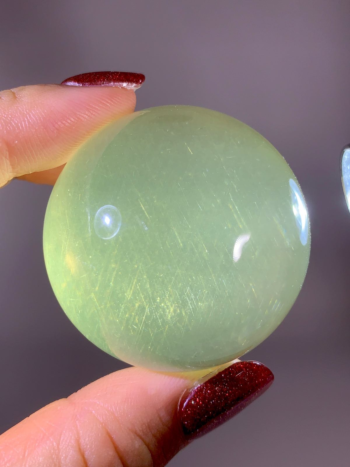 Collector-Grade Natural Citrine Sphere with Dancing Rutile & Sparkling Mica Inclusions | Mozambique Quartz