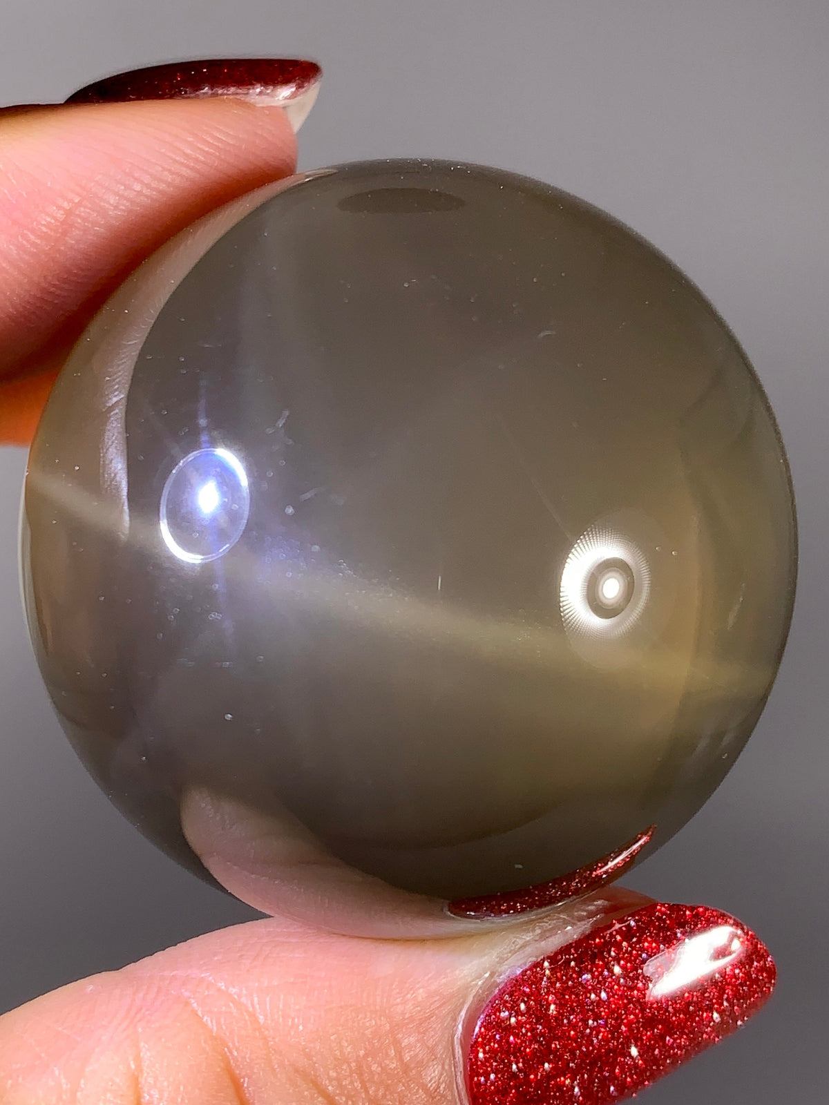 Collector-Grade Natural Citrine Sphere with Rare Starlight Asterism | Brazilian Quartz
