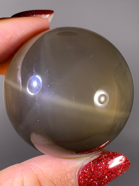 Collector-Grade Natural Citrine Sphere with Rare Starlight Asterism | Brazilian Quartz