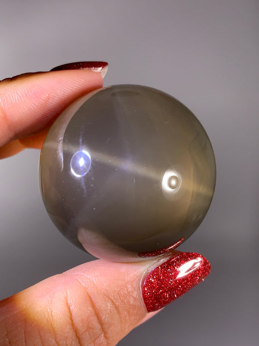 Collector-Grade Natural Citrine Sphere with Rare Starlight Asterism | Brazilian Quartz