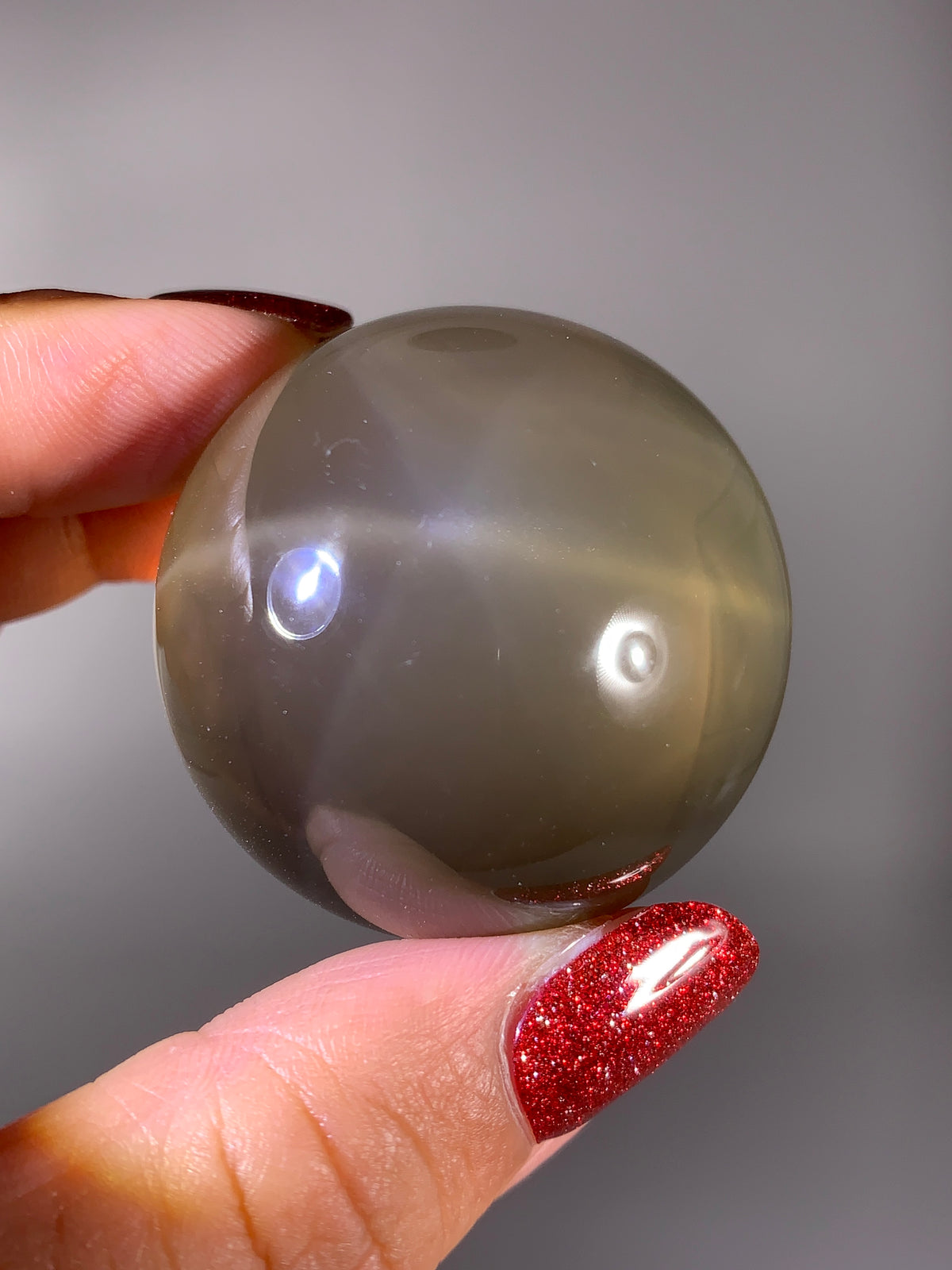 Collector-Grade Natural Citrine Sphere with Rare Starlight Asterism | Brazilian Quartz