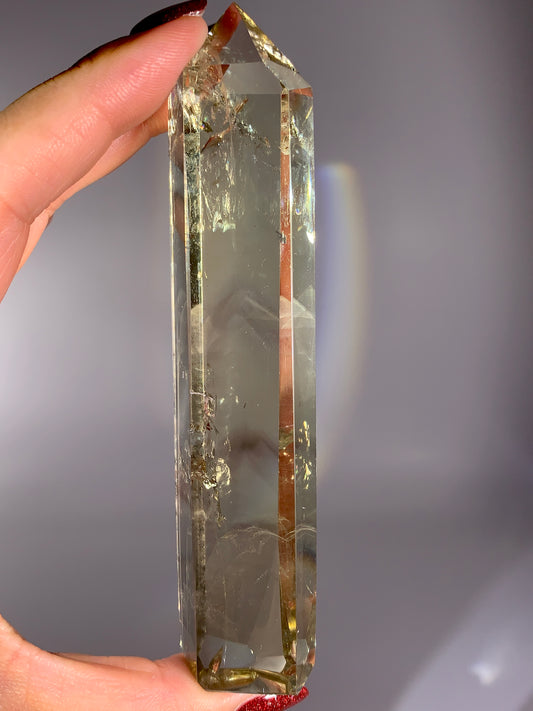 High-Grade Natural Citrine Tower with Phantom Inclusions | Brazilian Collector’s Quartz Specimen
