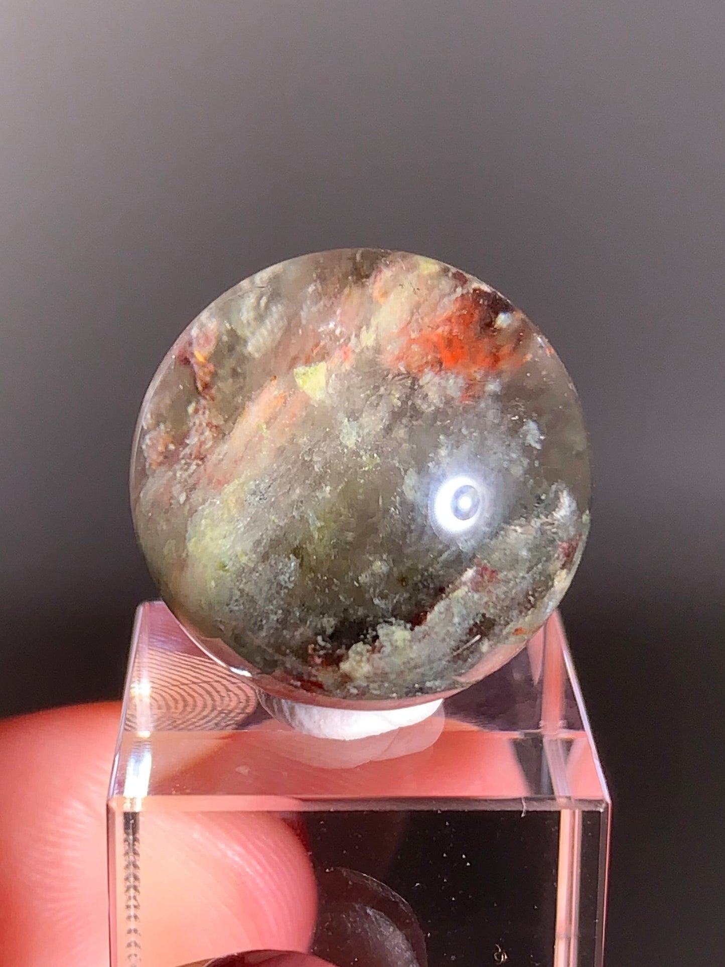 Garden Quartz Sphere from Zambia with Beautiful Internal Landscapes