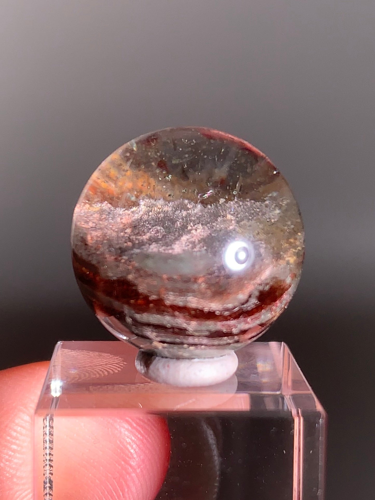 Garden Quartz Sphere from Zambia with Beautiful Internal Landscapes
