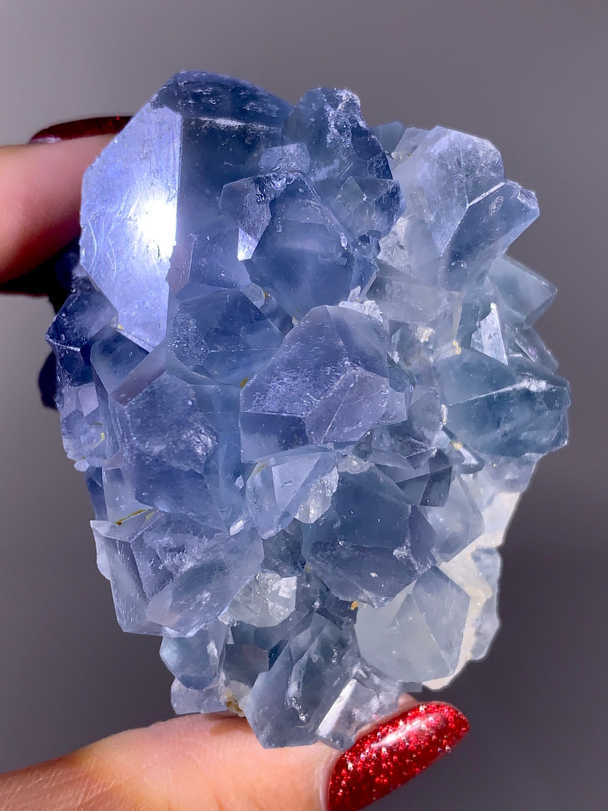 Rare Afghan Blue Celestine with Calcite | Natural Mineral Specimen from Afghanistan