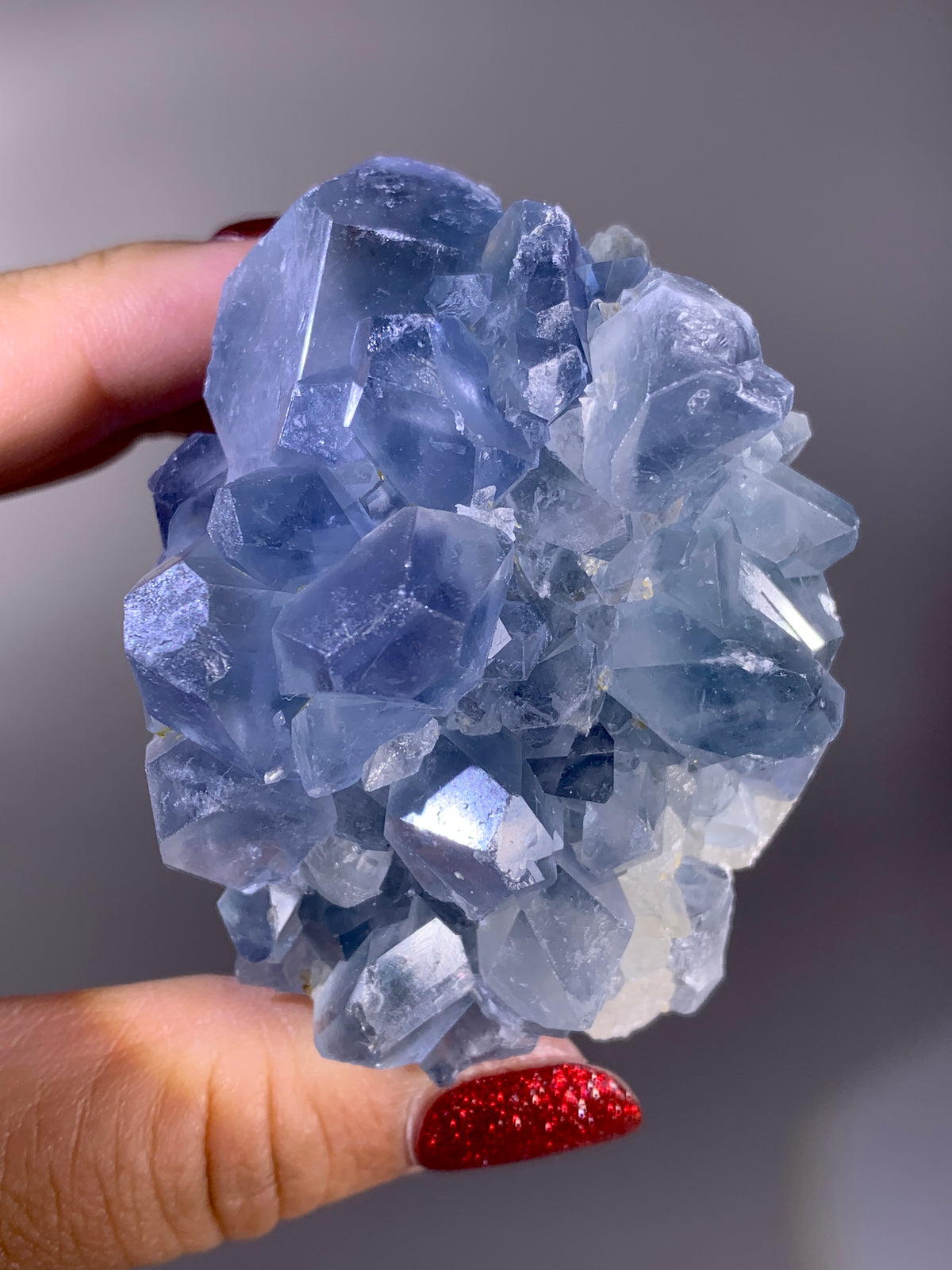 Rare Afghan Blue Celestine with Calcite | Natural Mineral Specimen from Afghanistan