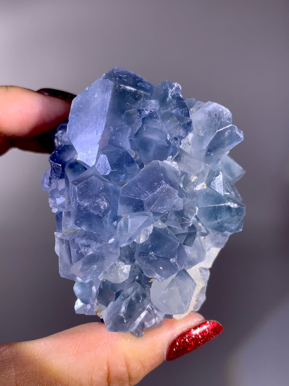 Rare Afghan Blue Celestine with Calcite | Natural Mineral Specimen from Afghanistan